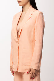 Hanita Giacca Monopetto Fluida con Rever Classico H.J1258.4572 ROSA TRAMONTO