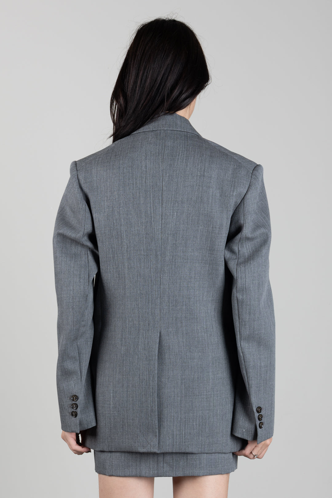Elisabetta Franchi Giacca Monopetto In Lana Vergine GI28167E2 GRIGIO MELANGE