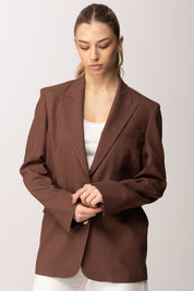 Pinko Giacca Monopetto In Tessuto Stretch Panama 106529 A2W6 L78