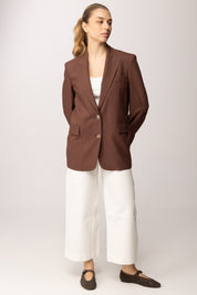 Pinko Giacca Monopetto In Tessuto Stretch Panama 106529 A2W6 L78