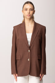 Pinko Giacca Monopetto In Tessuto Stretch Panama 106529 A2W6 L78