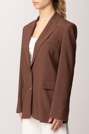 Pinko Giacca Monopetto In Tessuto Stretch Panama 106529 A2W6 L78