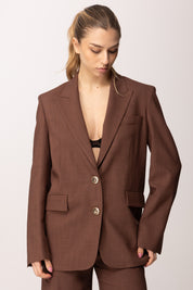 Pinko Giacca Monopetto In Tessuto Stretch Panama 106529 A2W6 L78