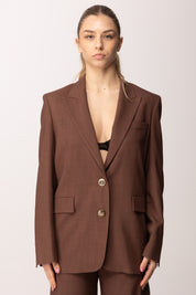 Pinko Giacca Monopetto In Tessuto Stretch Panama 106529 A2W6 L78