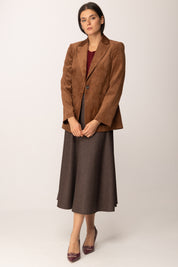 Khloe Femme Giacca Monopetto In Velluto MORO