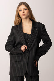 Aniye By Giacca Monopetto Irina Gessata 185106 BLACK VINYL