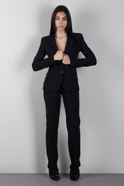 Elisabetta Franchi Giacca Monopetto Slim In Crêpe Leggero GI25666E2 NERO