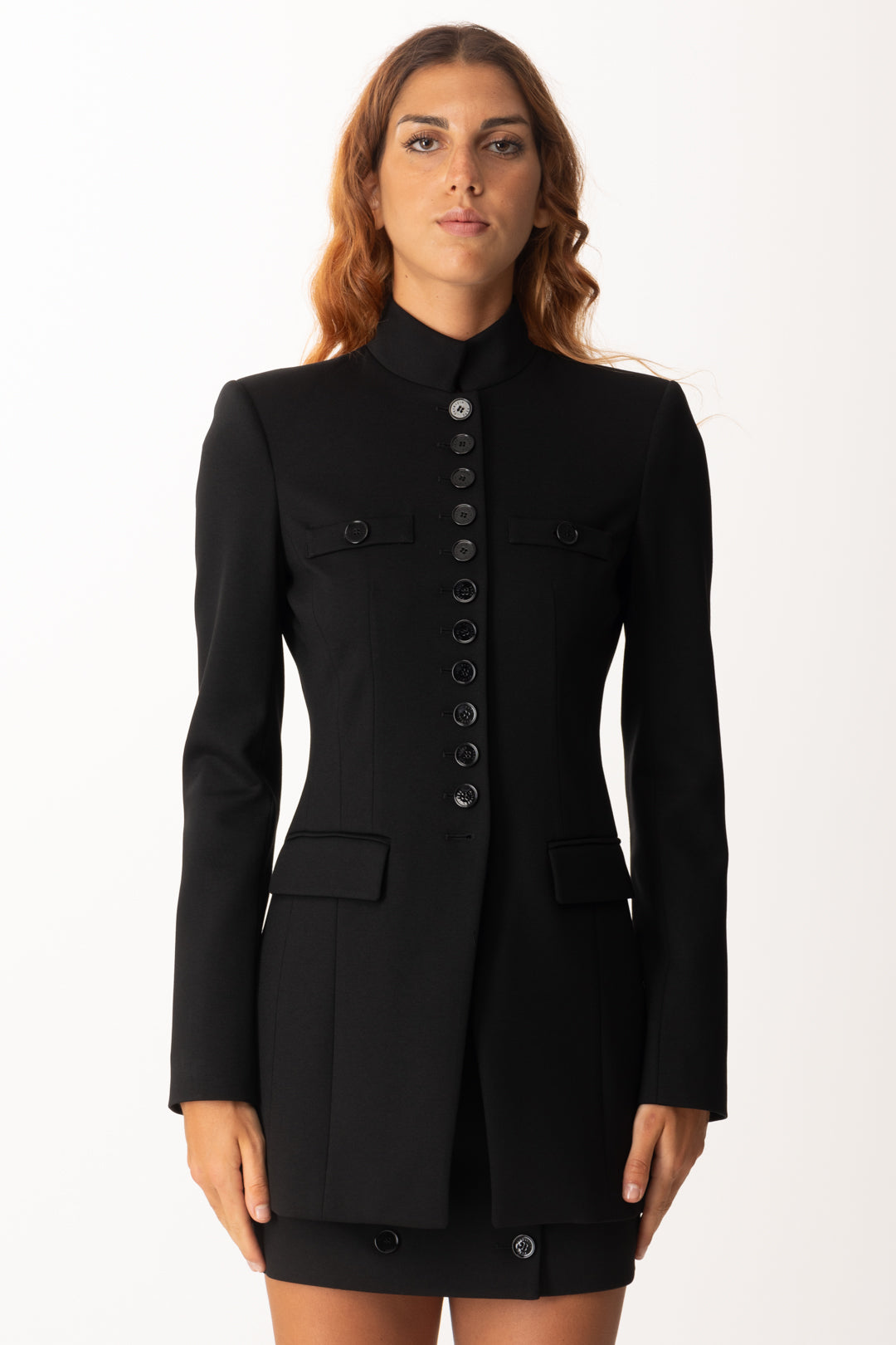 Patrizia Pepe Woman Single-Breasted Long Cut Jacket 8S0557 A025