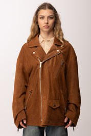 Aniye By Giacca Motorcycle Oversize 185096 COGNAC :PE26