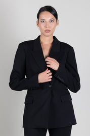 Aniye By Giacca Rio Sfiancata con Rever a Lancia 181098 BLACK :AI26