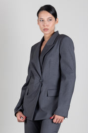 Aniye By Giacca Rio Sfiancata con Rever a Lancia 181098 GRAY :AI26