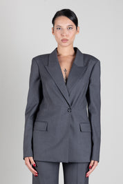 Aniye By Giacca Rio Sfiancata con Rever a Lancia 181098 GRAY :AI26