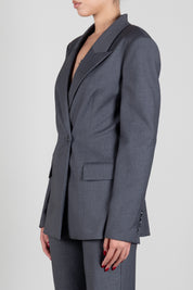 Aniye By Giacca Rio Sfiancata con Rever a Lancia 181098 GRAY :AI26