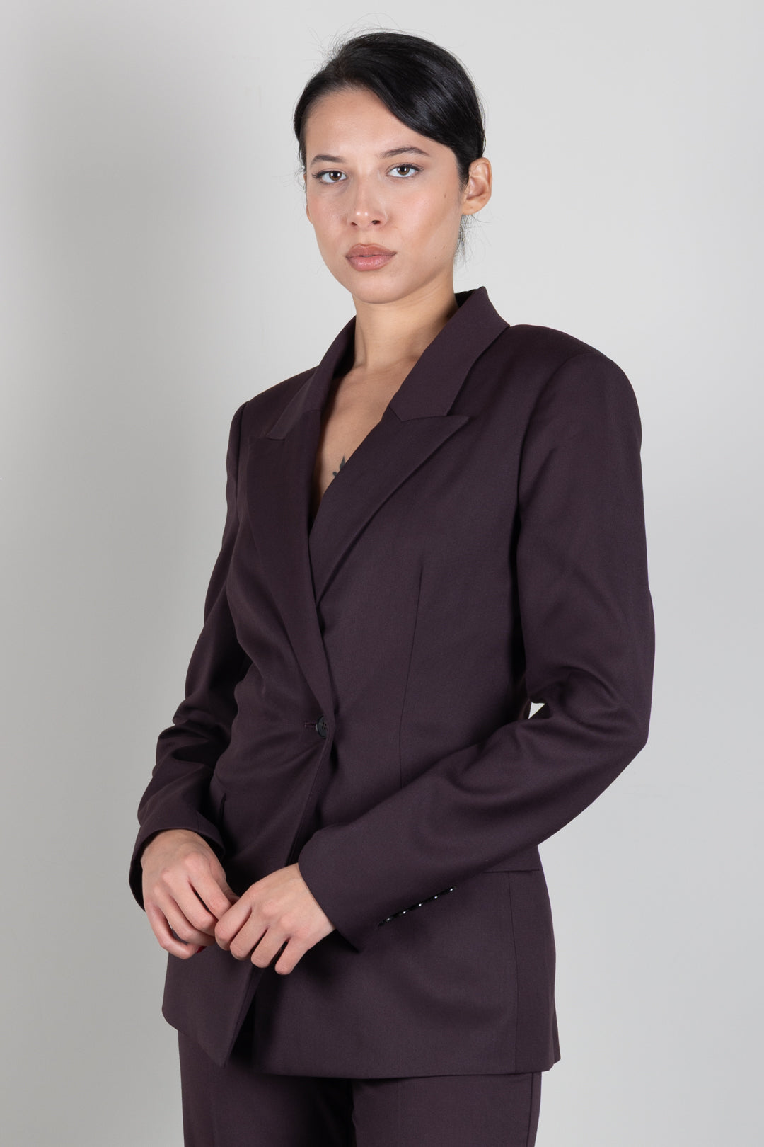Aniye By Giacca Rio Sfiancata con Rever a Lancia 181098 RUBY NOIR :AI26