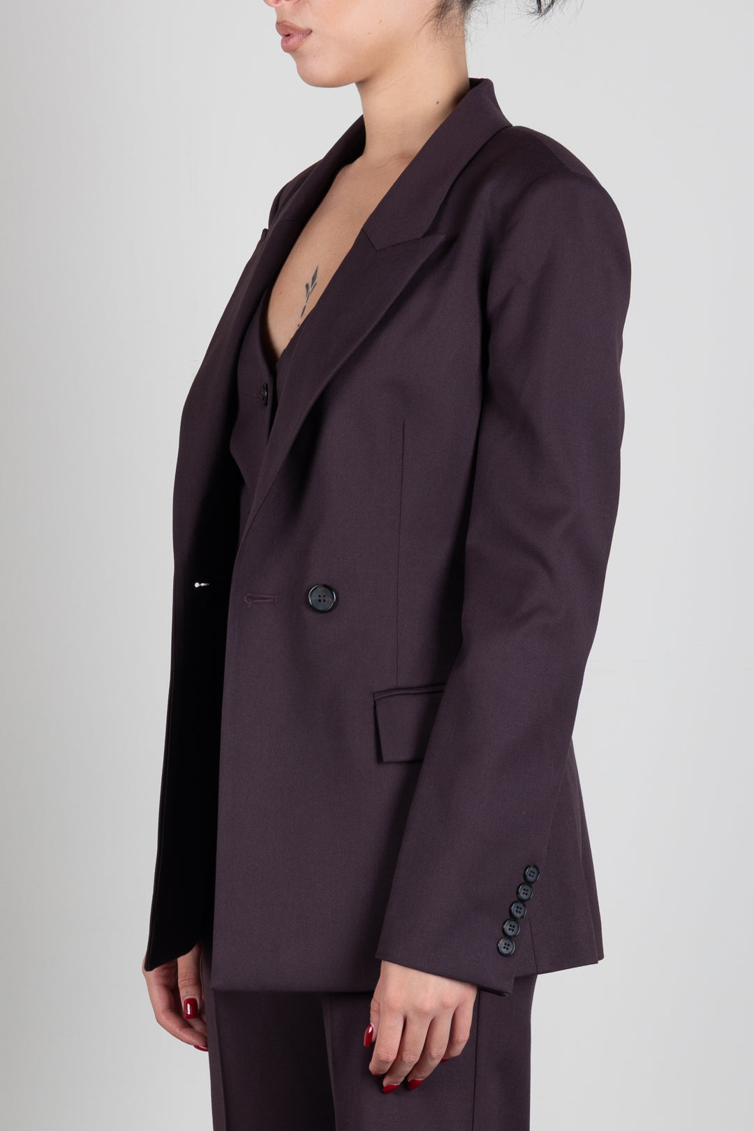 Aniye By Giacca Rio Sfiancata con Rever a Lancia 181098 RUBY NOIR :AI26