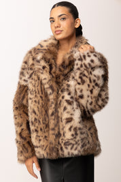 Aniye By Giacca Roxette In Eco-pelliccia Animalier 181219 HYENA