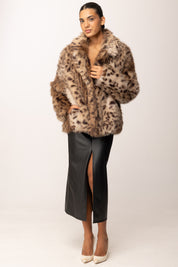 Aniye By Giacca Roxette In Eco-pelliccia Animalier 181219 HYENA