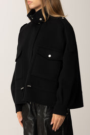 Pinko Giacca Utility con Tasche e Collo Alto NERO LIMOUSINE