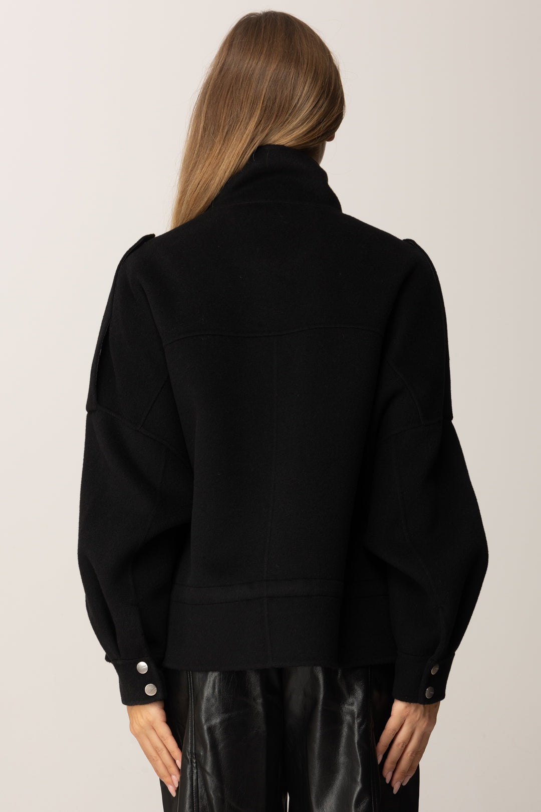 Pinko Giacca Utility con Tasche e Collo Alto NERO LIMOUSINE