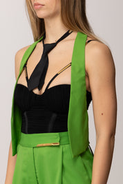 Elisabetta Franchi Gilet ALOE/NERO