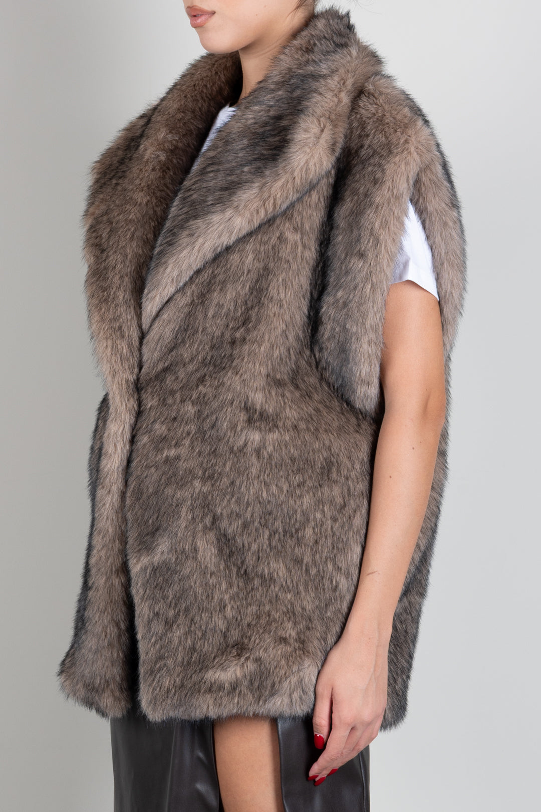 Aniye By Gilet Fur Raya 181017 POLAR WOLF :AI26