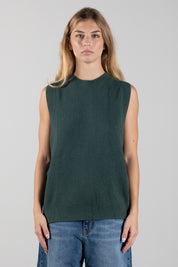 Manila Grace Gilet In Maglia con Spacchi Laterali M473VU BLACK FOREST :AI26