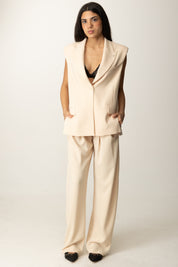 Aniye By Gilet Lungo Monopetto Bella 185562 VANILLA