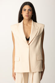 Aniye By Gilet Lungo Monopetto Bella 185562 VANILLA