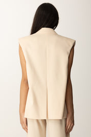 Aniye By Gilet Lungo Monopetto Bella 185562 VANILLA