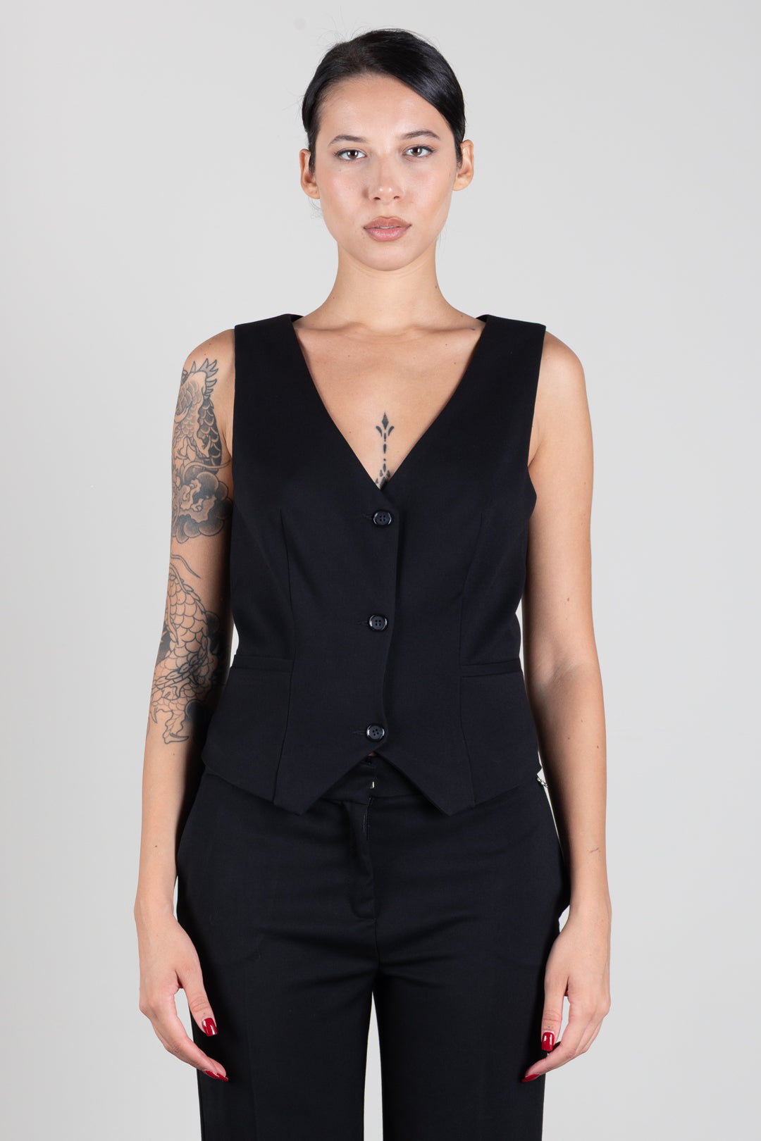 Aniye By Gilet Rio Monopetto Sfiancato 181100 BLACK :AI26
