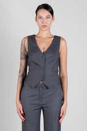 Aniye By Gilet Rio Monopetto Sfiancato 181100 GRAY :AI26