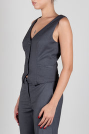 Aniye By Gilet Rio Monopetto Sfiancato 181100 GRAY :AI26