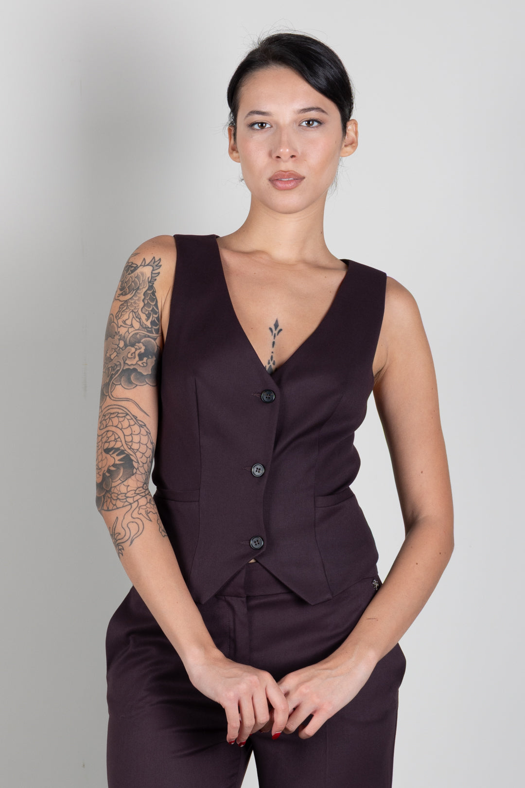 Aniye By Gilet Rio Monopetto Sfiancato 181100 RUBY NOIR :AI26