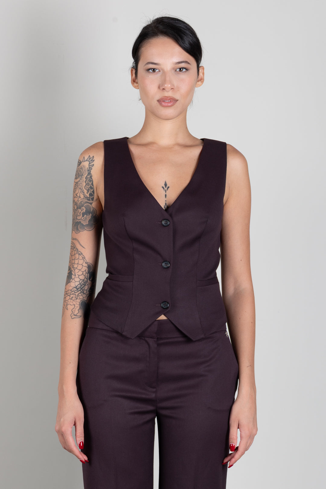 Aniye By Gilet Rio Monopetto Sfiancato 181100 RUBY NOIR :AI26
