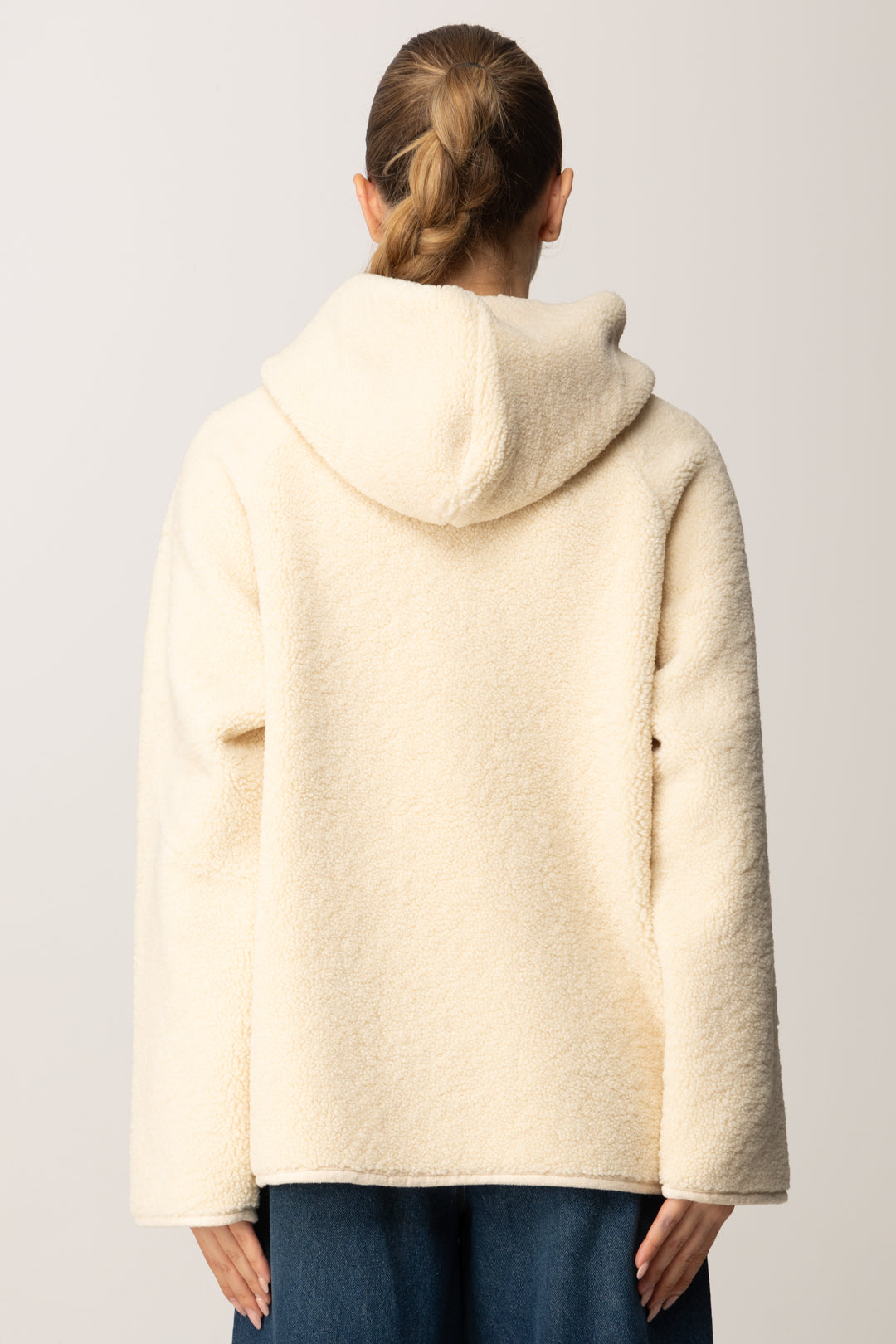 Replay Giubbino In Faux Shearling con Cappuccio W7922 .000.85285 WINTER WHITE