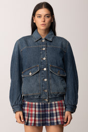 Pinko Giubbino In Jeans con Tasconi LAVAGGIO MEDIO SCURO