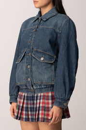 Pinko Giubbino In Jeans con Tasconi LAVAGGIO MEDIO SCURO