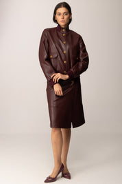 Twin-set Giubbotto Effetto Pelle con Bottoni 252TP2232 WINETASTING