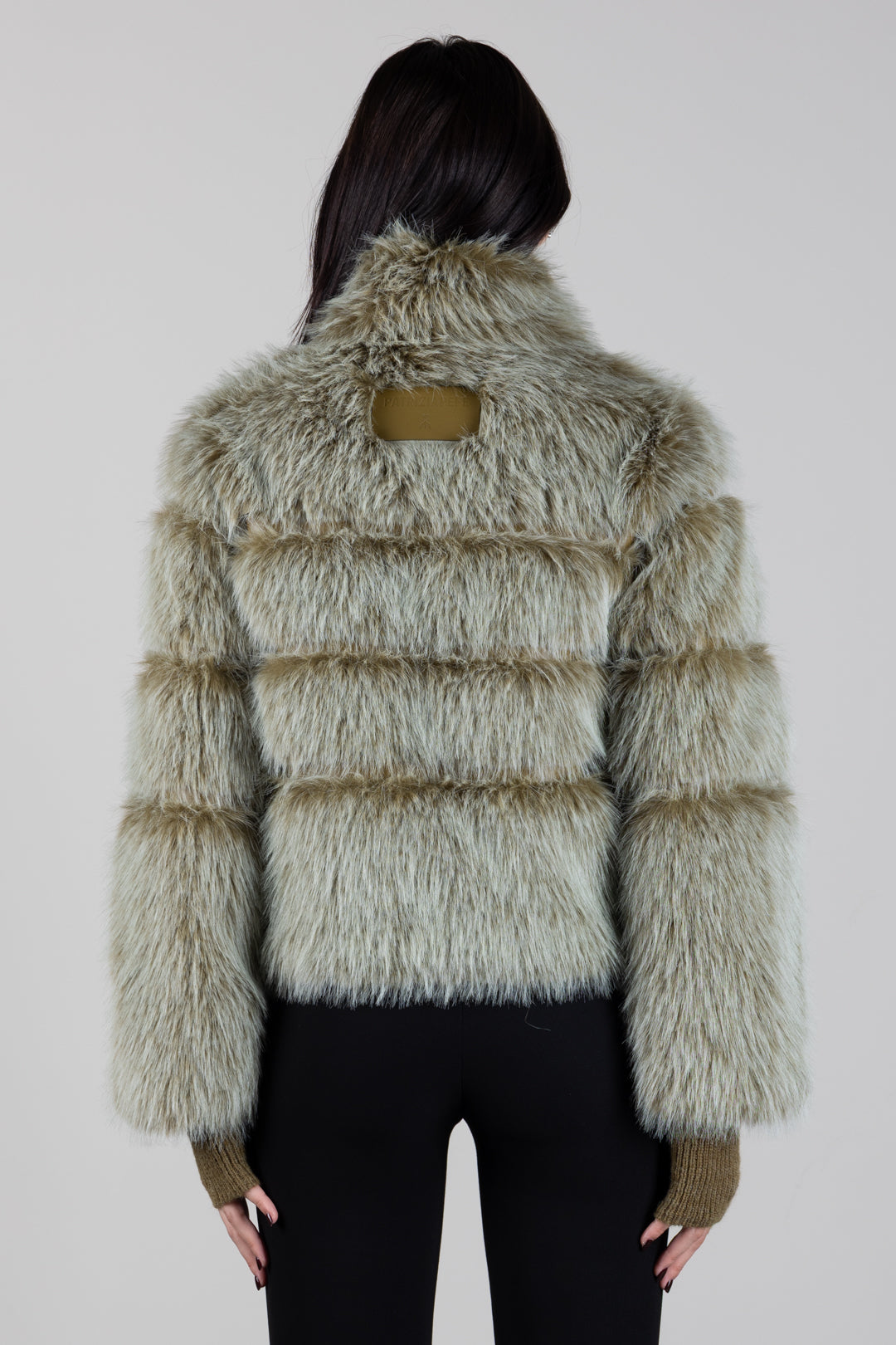 Patrizia Pepe Giubbotto Fluffy Corto con Collo Alto 2O0185 E077 LIZARD MELANGE