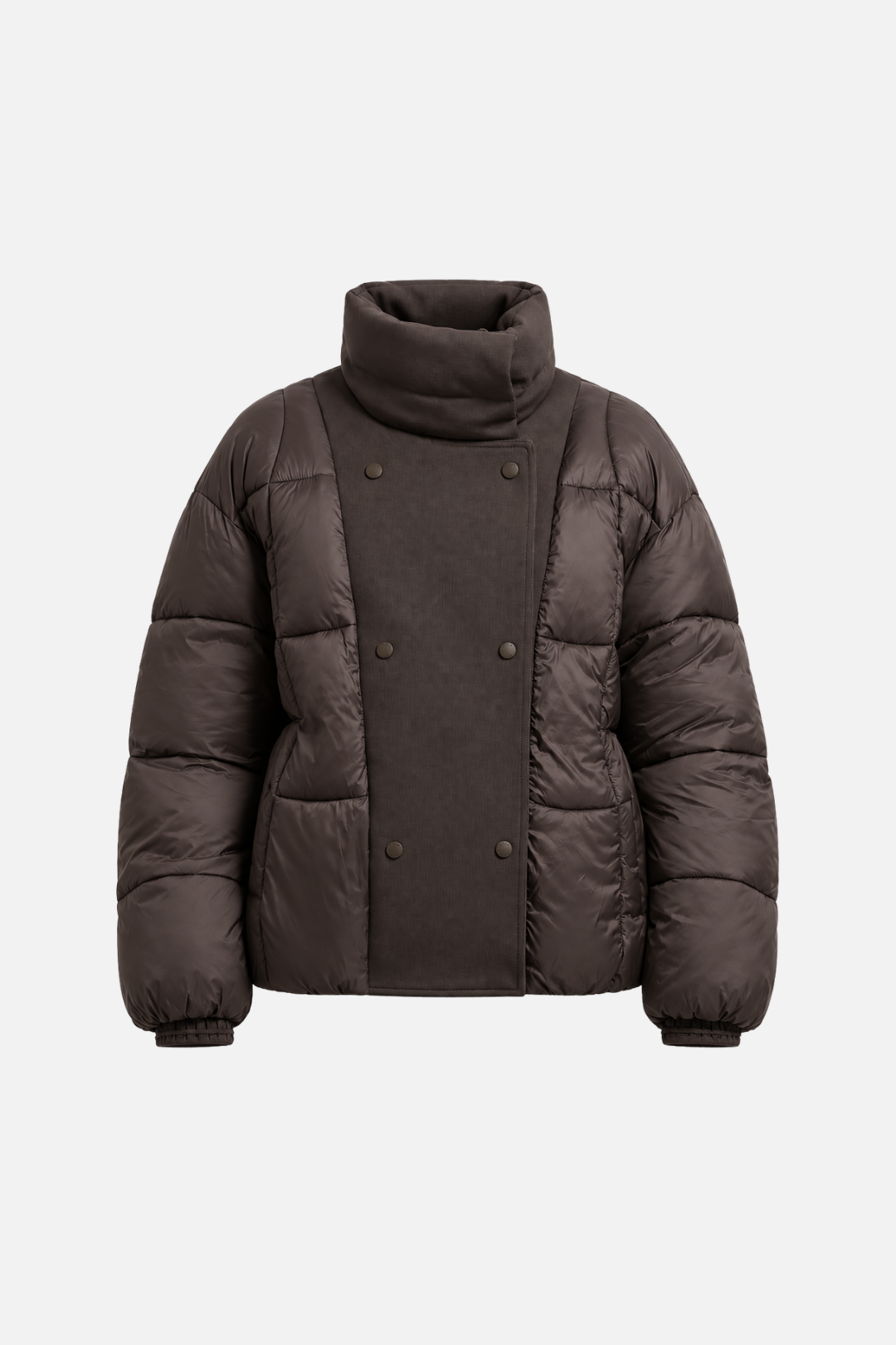 Patrizia Pepe Giubbotto Imbottito Trapuntato con Collo Alto
 Dez 2O0136 C7997 CRAFT BROWN