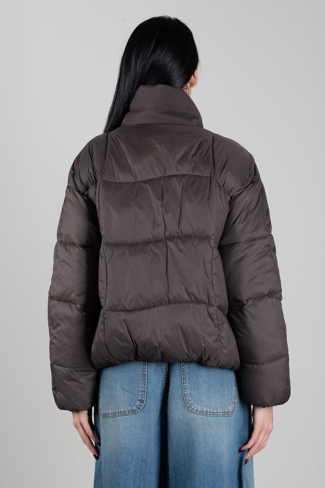 Patrizia Pepe Giubbotto Imbottito Trapuntato con Collo Alto
 Dez 2O0136 C7997 CRAFT BROWN