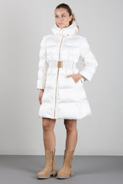 Elisabetta Franchi Bambina Giubbotto Lungo In Vela Satin con Cintura EFGB140CNY042.0067
