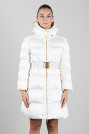 Elisabetta Franchi Bambina Giubbotto Lungo In Vela Satin con Cintura EFGB140CNY042.0067