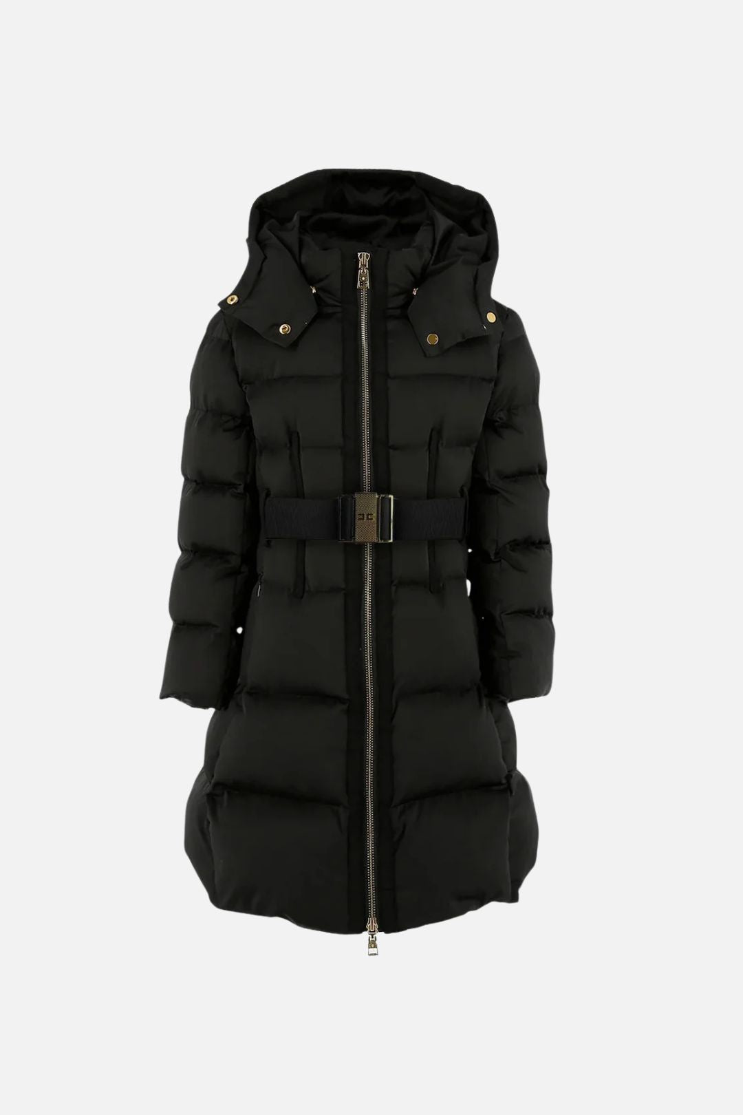 Elisabetta Franchi Bambina Giubbotto Lungo In Vela Satin con Cintura EFGB140CNY042.N000