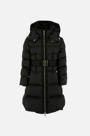 Elisabetta Franchi Bambina Giubbotto Lungo In Vela Satin con Cintura EFGB140CNY042.N000