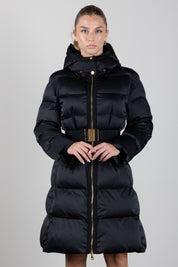 Elisabetta Franchi Bambina Giubbotto Lungo In Vela Satin con Cintura EFGB140CNY042.N000