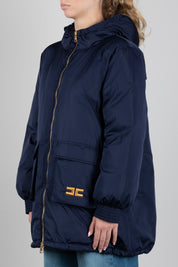 Elisabetta Franchi Bambina Giubbotto Parka con Cappuccio e Maxi Tasche EFGB143CNY043.4062