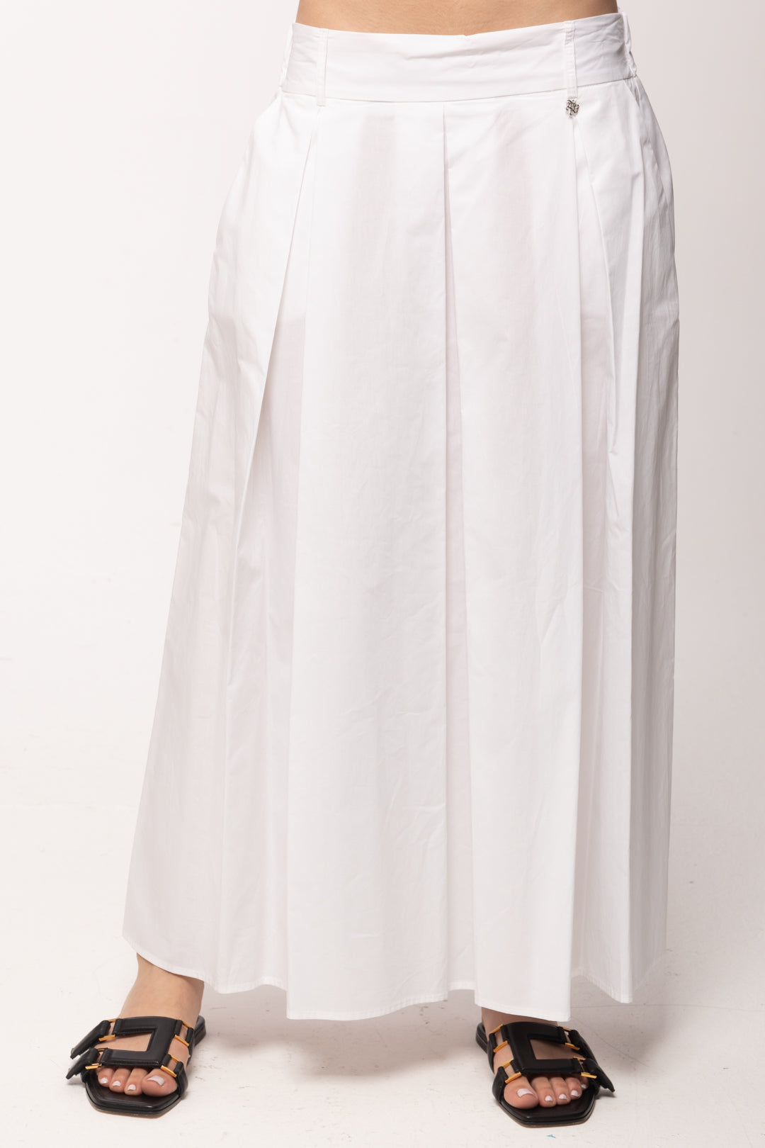 Aniye By Gonna a Pieghe Cora Taglio Midi 185303 BLANC :PE26