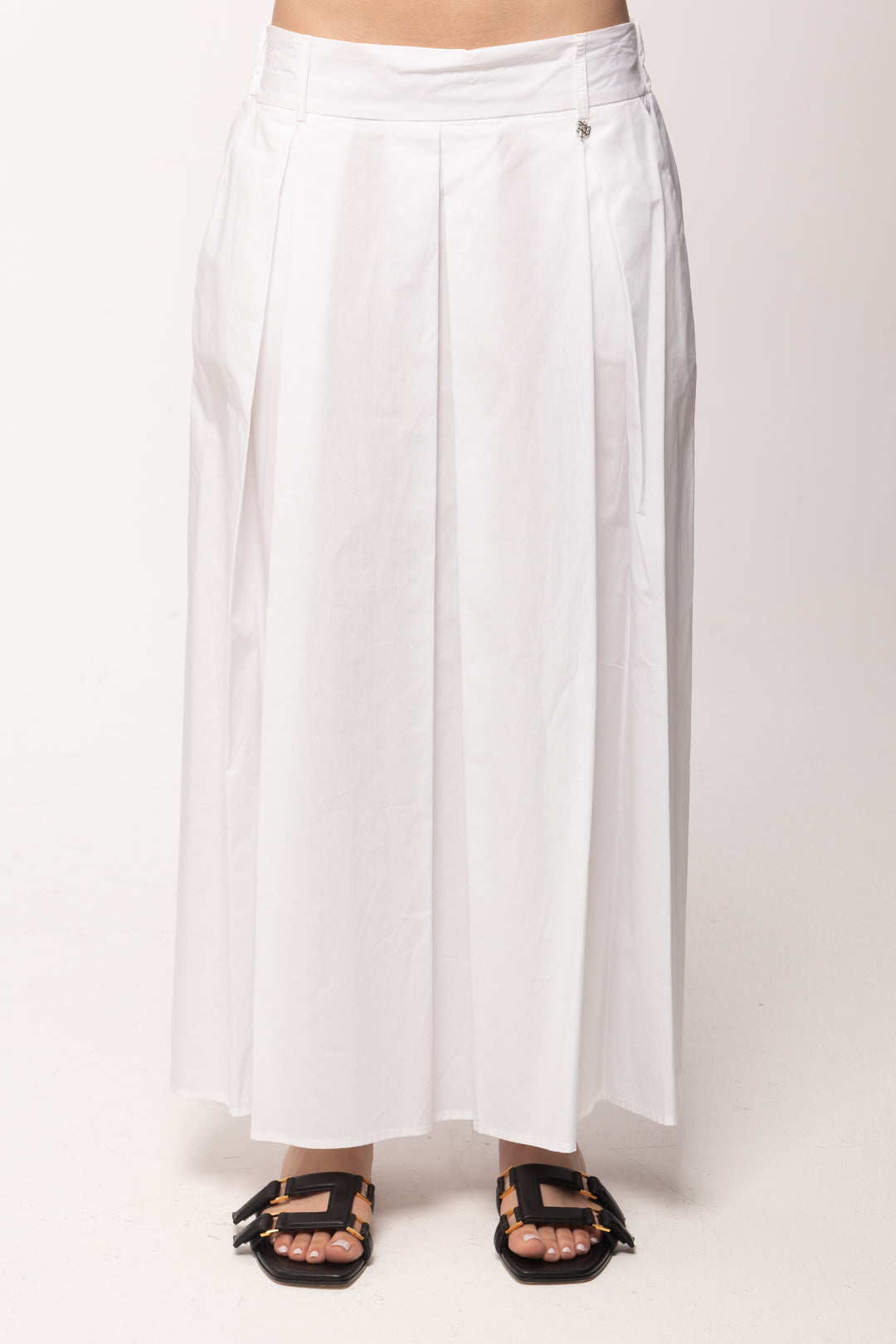 Aniye By Gonna a Pieghe Cora Taglio Midi 185303 BLANC :PE26