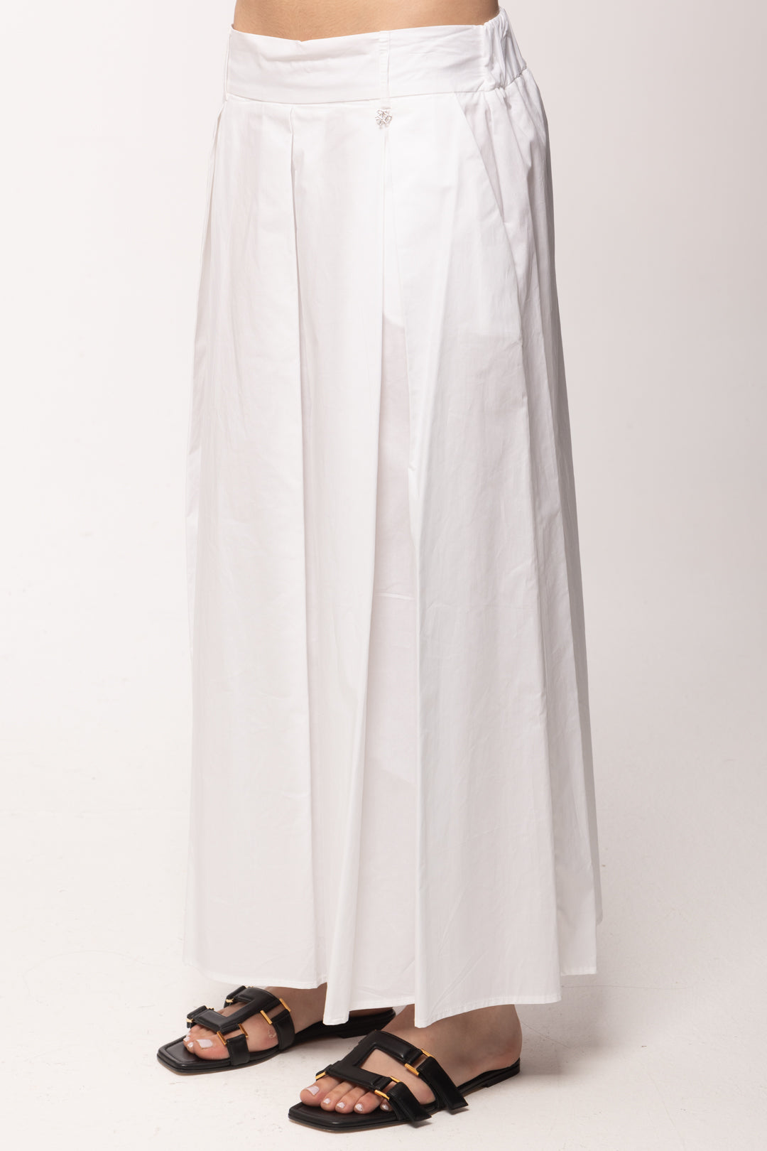 Aniye By Gonna a Pieghe Cora Taglio Midi 185303 BLANC :PE26